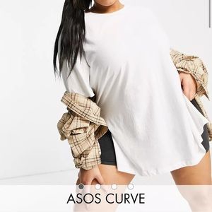ASOS plus size white t shirt